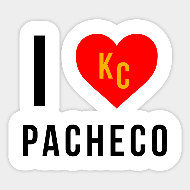 I love Pacheco Kansas City Chiefs Superbowl Champions Sticker by Baydream